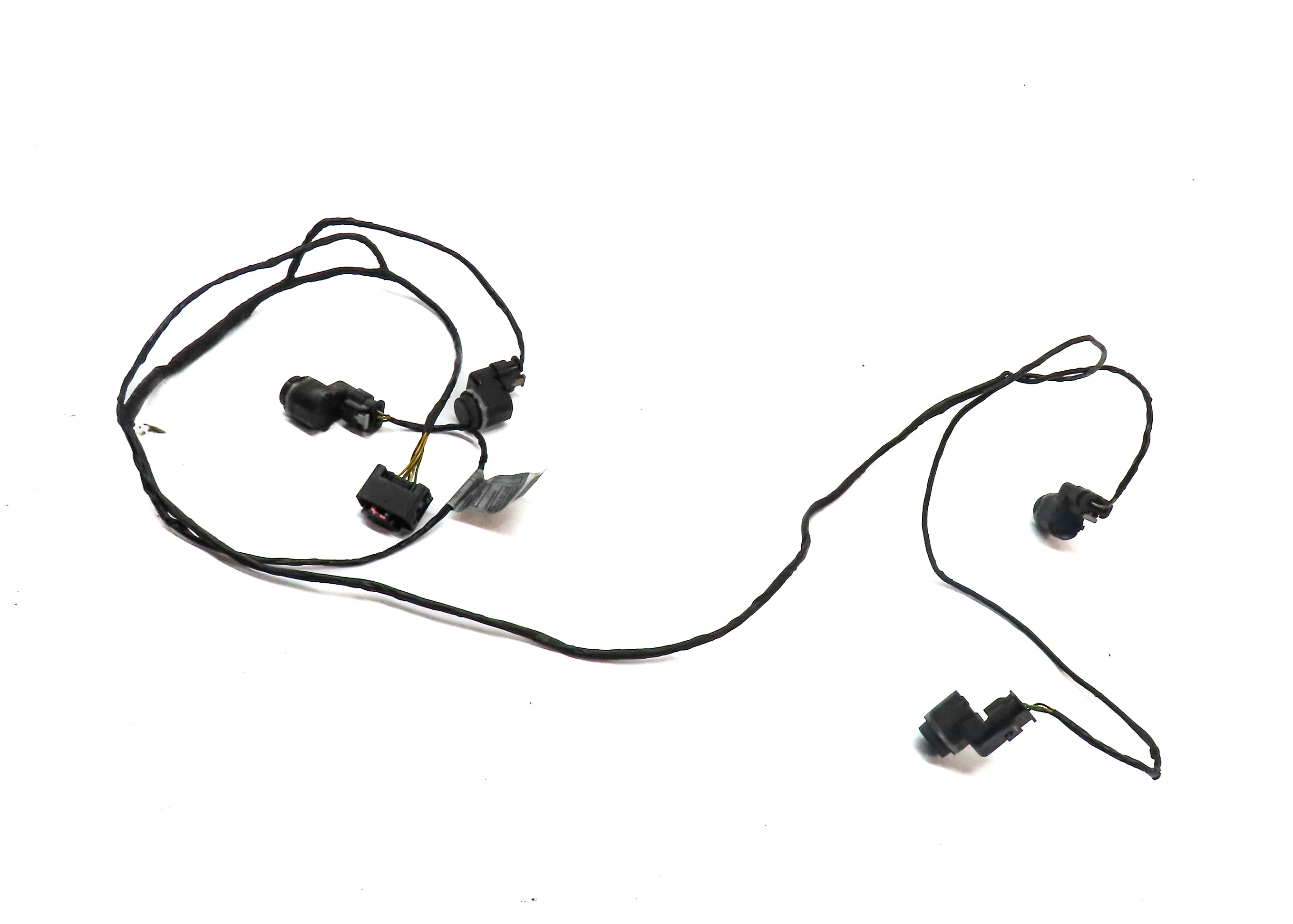 10 BMW X5 (E70) FRONT PARK ASSIST PDC DISTANCE CONTROL WIRE SENSOR SET/4 (Black) — exact item pictured